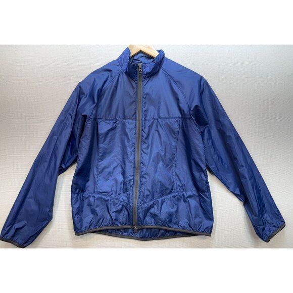 Lands End Womens Windbreaker Jacket Long Sleeve Size Small Navy Plain Full Zip - Picture 1 of 13